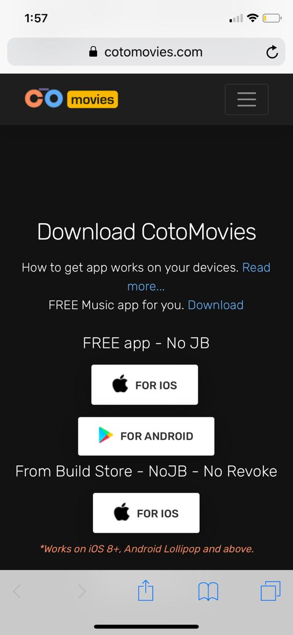 Download CotoMovies on iOS
