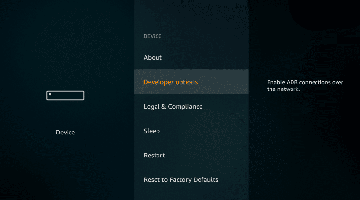 Developer options ckaytv