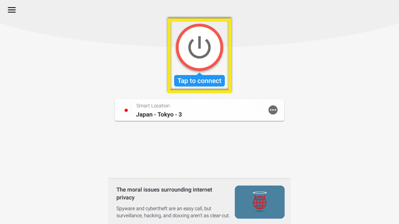 click connect on express vpn