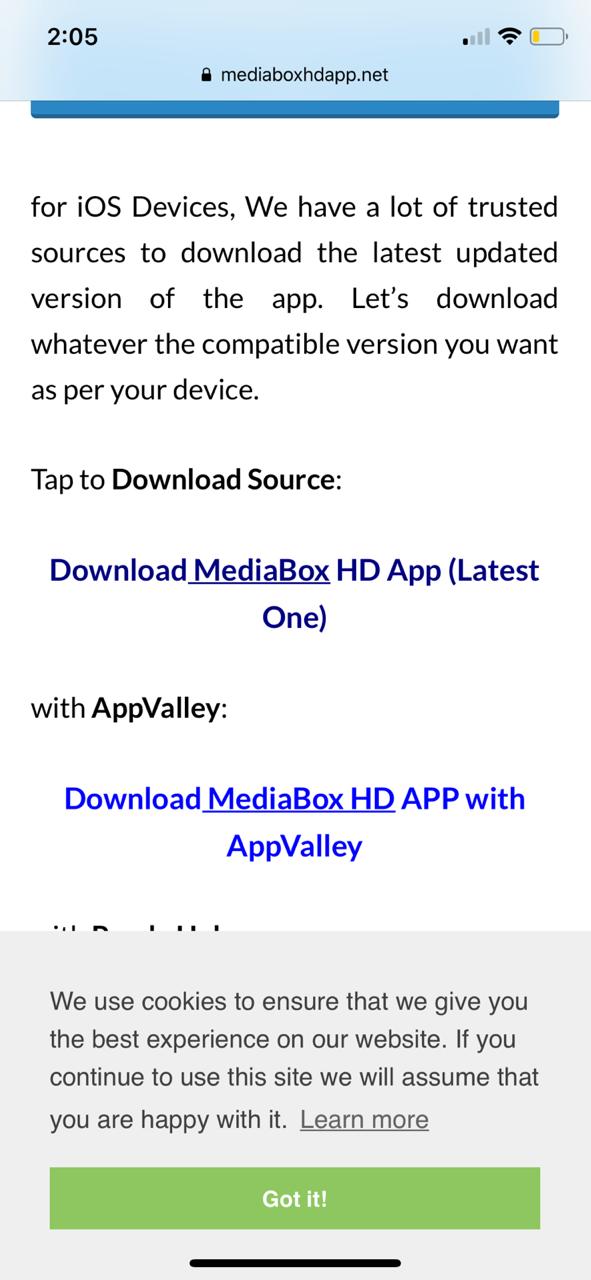 Download Mediabox HD on ios Non Jailbroken