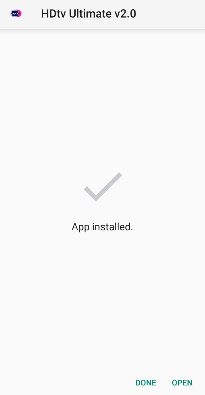 HDtv ultimate app installed