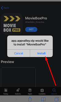 Install 'Movie Box Pro'