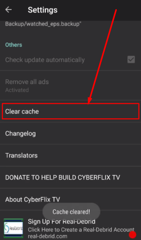 Clear Cache & Unwanted Data 