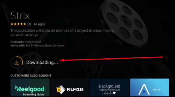 Downloading Strix App on FireStick
