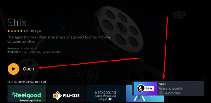 Open Strix App on FireStick