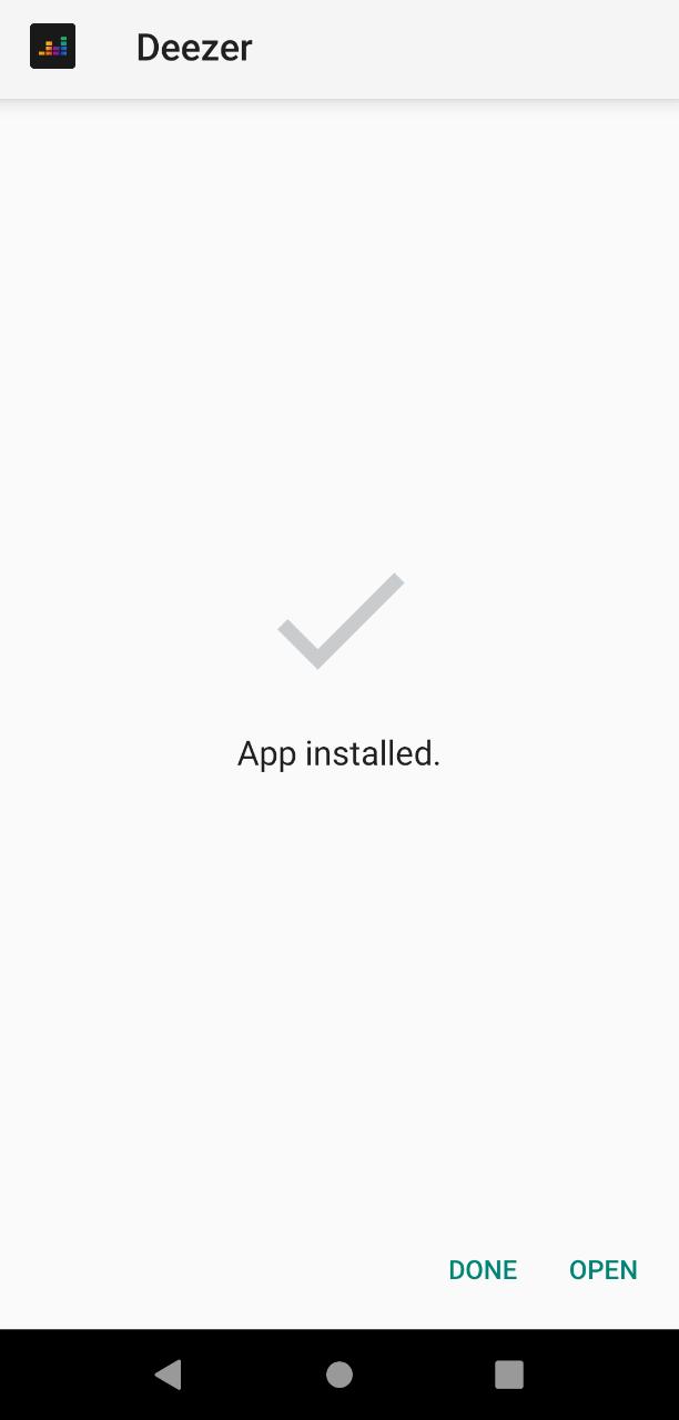 Deezer Premium APK Installed