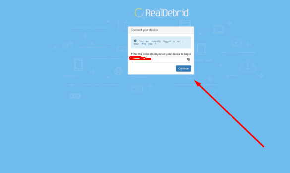 login to real debrid account